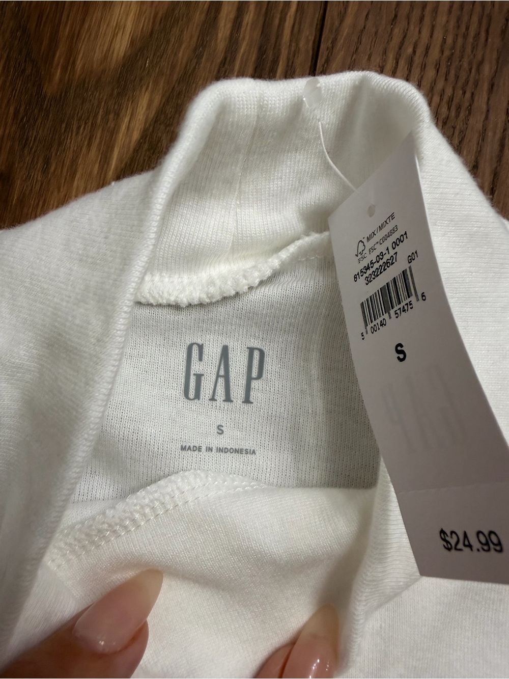 5 For $50 Sleeveless Mock Neck Tank Top Tee - White - Picture 3 of 4